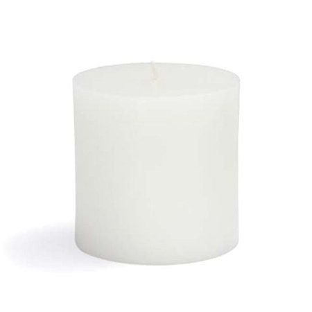ZEST CANDLE Zest Candle CPZ-071-12 3 x 3 in. White Pillar Candles -12pcs-Case- Bulk CPZ-071_12